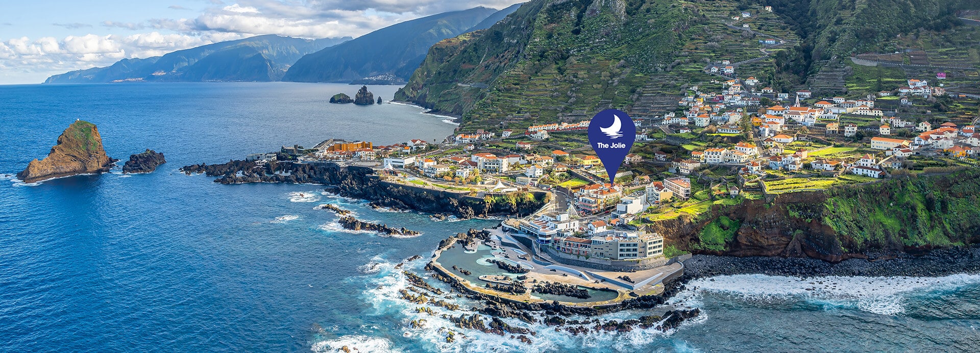 The Jolie - Apartments by the ocean, aerial view of Porto Moniz