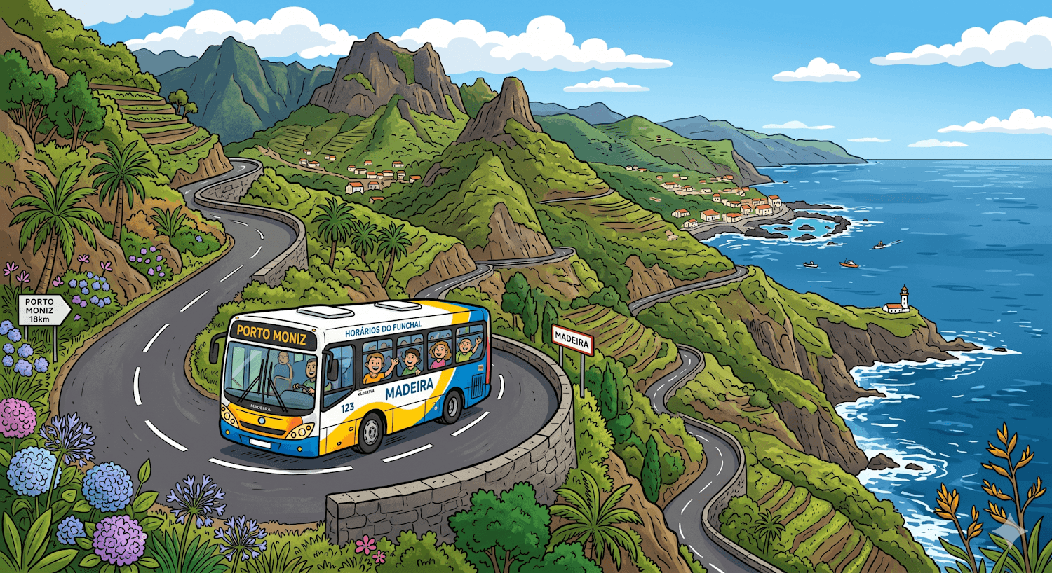 SIGA Madeira Route 139 Porto Moniz siga madeira route 139 to Porto Moniz from Funchal